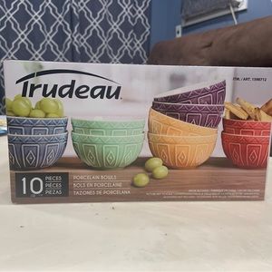 Trudeau Bowls 4.5 in. Multicolor Porcelain Bowls - 10 Pack